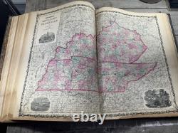 1863 Antique Civil War Atlas Johnson's New Illustrated Family Atlas