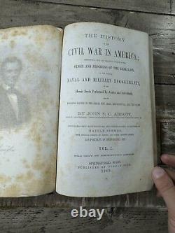 1863 Antique Civil War Book The History of the Civil War in America Illustra