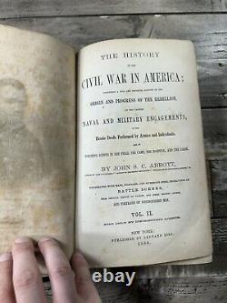 1863 Antique Civil War Book The History of the Civil War in America Illustra