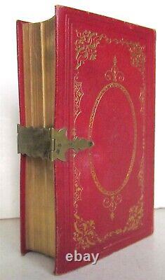 1863 BIBLE antique in ENGLISH CIVIL WAR ERA AMERICANA with PALESTINE MAP