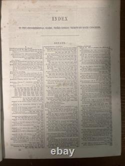 1863 Congressional Globe Emancipation Proclamation Civil War