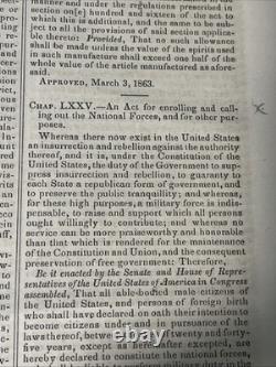 1863 Congressional Globe Emancipation Proclamation Civil War