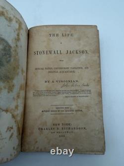 1863 Life of Stonewall Jackson John Esten Cooke Civil War First Union Edition