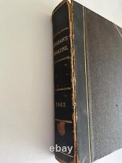 1863 PETERSON'S MAGAZINE Civil War Fashion, Color plates, illustrated antique