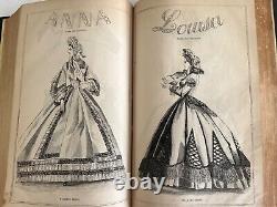 1863 PETERSON'S MAGAZINE Civil War Fashion, Color plates, illustrated antique