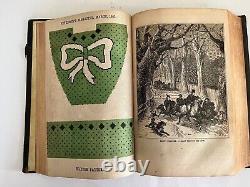 1863 PETERSON'S MAGAZINE Civil War Fashion, Color plates, illustrated antique