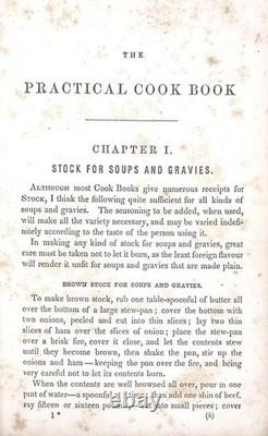1864 Antique Civil War Era Cookbook MRS. BLISS PRACTICAL COOK BOOK 1,000 RECIPES