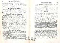 1864 Antique Civil War Era Cookbook THE PRACTICAL COOK BOOK H. M. Robinson NY FE