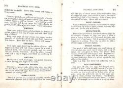 1864 Antique Civil War Era Cookbook THE PRACTICAL COOK BOOK H. M. Robinson NY FE