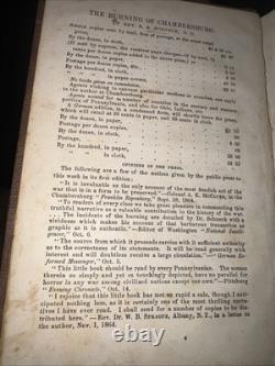1864 CIVIL WAR Burning of Chambersburg, Pa. Hardback Book Second Ed. Ships FREE