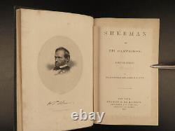 1865 Civil War 1ed General Sherman Campaigns Memoirs Tactics Army MAPS Military