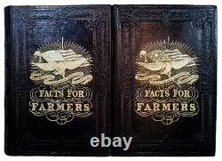 1865 Civil War FARM GUIDE Agriculture Barn Animals Horse Cow Bees Plantation Old