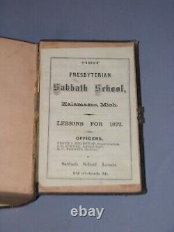 1865 HOLY BIBLE antique CIVIL WAR ERA leather AMERICAN BIBLE SOCIETY CLASP