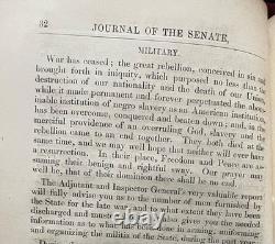 1865 Journal State Vermont CIVIL War Abraham Lincoln Gettysburg Slavery Troops