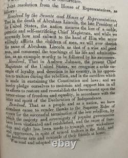 1865 Journal State Vermont CIVIL War Abraham Lincoln Gettysburg Slavery Troops