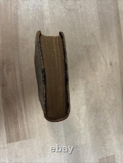 1865 NEW TESTAMENT antique CIVIL WAR ERA old AMERICAN BIBLE SOCIETY leather