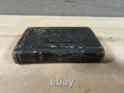 1865 NEW TESTAMENT antique CIVIL WAR ERA old AMERICAN BIBLE SOCIETY leather