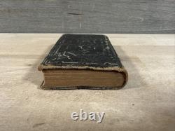 1865 NEW TESTAMENT antique CIVIL WAR ERA old AMERICAN BIBLE SOCIETY leather