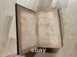 1865 NEW TESTAMENT antique CIVIL WAR ERA old AMERICAN BIBLE SOCIETY leather