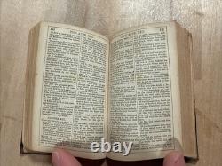 1865 NEW TESTAMENT antique CIVIL WAR ERA old AMERICAN BIBLE SOCIETY leather