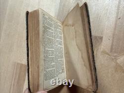 1865 NEW TESTAMENT antique CIVIL WAR ERA old AMERICAN BIBLE SOCIETY leather