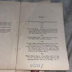 1865 Roll Of Students of Harvard College Who Served in Army Navy in Civil War