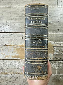 1866 Antique American History Southern History of the War Pollard