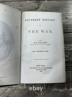 1866 Antique American History Southern History of the War Pollard