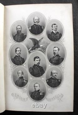 1866 GREAT REBELLION, HISTORY of AMERICAN CIVIL WAR, STEEL ENGRAVED PLATES, 2Vol