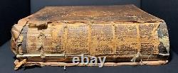 1866 HUGE HOLY BIBLE antique POST CIVIL WAR ERA with Family Record