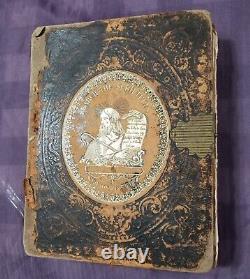 1866 Holy Bible William Harding 1796 Warner Family Portraits Genealogy Indiana