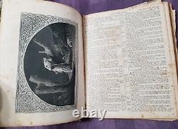 1866 Holy Bible William Harding 1796 Warner Family Portraits Genealogy Indiana
