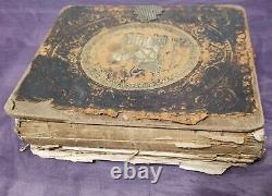 1866 Holy Bible William Harding 1796 Warner Family Portraits Genealogy Indiana