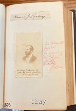 1866 Pictorial History of The Civil War in the US, Benson J. Lossing, signed
