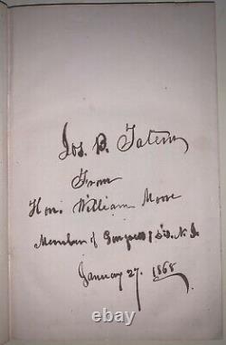 1866, REPORT AMERICAN CIVIL WAR, SIGNED by NEW JERSEY CONGRESSMAN WILLIAM MOORE