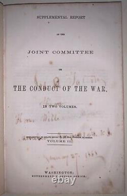 1866, REPORT AMERICAN CIVIL WAR, SIGNED by NEW JERSEY CONGRESSMAN WILLIAM MOORE