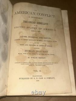 1866 The American Conflict A History Of The Great Rebellion Greeley Volume 2