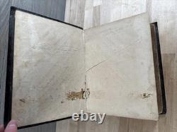 1867 HOLY BIBLE antique POST CIVIL WAR leather INGRAM COBBIN old ILLUSTRATED