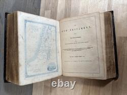 1867 HOLY BIBLE antique POST CIVIL WAR leather INGRAM COBBIN old ILLUSTRATED