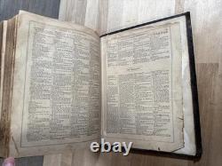 1867 HOLY BIBLE antique POST CIVIL WAR leather INGRAM COBBIN old ILLUSTRATED