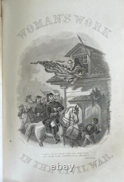1868 Woman's Work in the Civil War by L. P. Brockett Heroism & Nursing 1st Ed