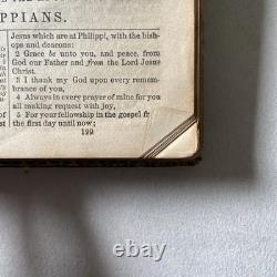 1869 HOLY BIBLE antique POST CIVIL WAR leather AMERICAN BIBLE SOCIETY old