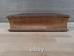 1874 HOLY BIBLE antique POST CIVIL WAR family BIBLE illustrated DICTIONARY study
