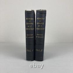 1875 Memoirs of General W. T. Sherman First Edition 2 Vol Set Civil War Maps