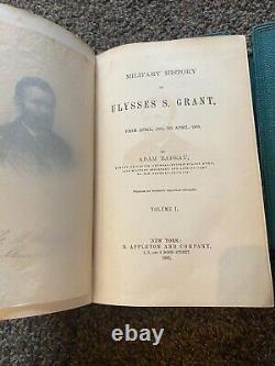 1881 Civil War MILITARY HISTORY OF GENERAL ULYSSES S. GRANT withFOLDING MAPS 3 vol