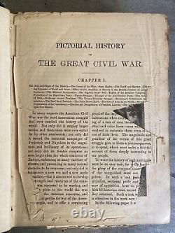 1881 Ed. Pictorial History Of The Great Civil War. Loose Pages
