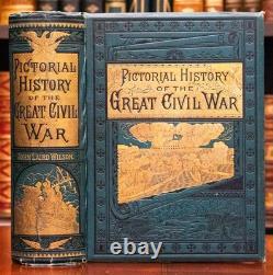 1881 Pictorial History of the Great Civil War Battles By Sea & Land Fine Binding