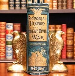 1881 Pictorial History of the Great Civil War Battles By Sea & Land Fine Binding