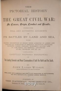 1881 Pictorial History of the Great Civil War Battles By Sea & Land Fine Binding