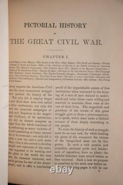 1881 Pictorial History of the Great Civil War Battles By Sea & Land Fine Binding